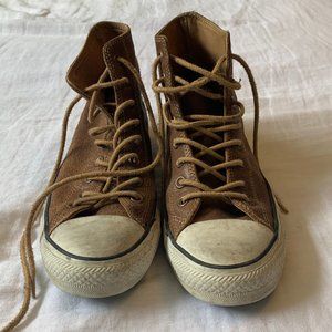 Men's Brown Leather Converse All-Stars